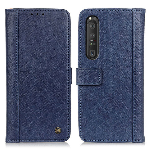 Handytasche Stand Schutzhülle Flip Leder Hülle M10L für Sony Xperia 1 III Blau