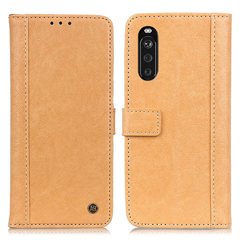 Handytasche Stand Schutzhülle Flip Leder Hülle M10L für Sony Xperia 10 III Lite Kahki