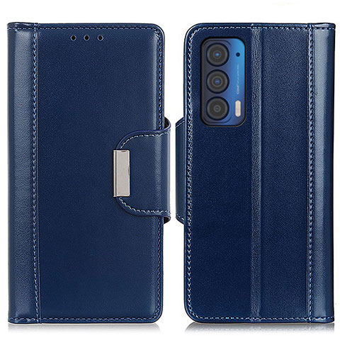 Handytasche Stand Schutzhülle Flip Leder Hülle M11L für Motorola Moto Edge (2021) 5G Blau