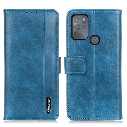 Handytasche Stand Schutzhülle Flip Leder Hülle M11L für Motorola Moto G50 Blau