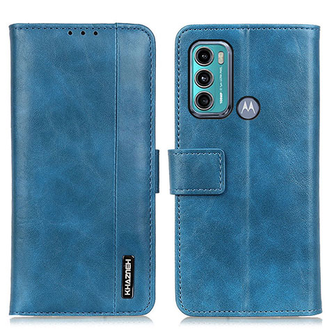 Handytasche Stand Schutzhülle Flip Leder Hülle M11L für Motorola Moto G60 Blau