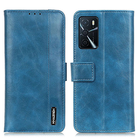 Handytasche Stand Schutzhülle Flip Leder Hülle M11L für Oppo A16s Blau