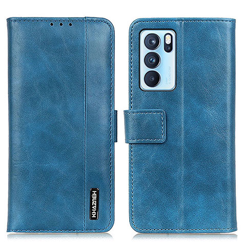 Handytasche Stand Schutzhülle Flip Leder Hülle M11L für Oppo Reno6 Pro 5G India Blau