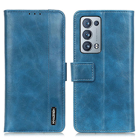 Handytasche Stand Schutzhülle Flip Leder Hülle M11L für Oppo Reno6 Pro+ Plus 5G Blau