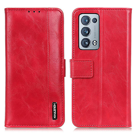 Handytasche Stand Schutzhülle Flip Leder Hülle M11L für Oppo Reno6 Pro+ Plus 5G Rot