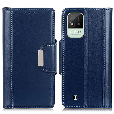 Handytasche Stand Schutzhülle Flip Leder Hülle M11L für Realme C11 (2021) Blau