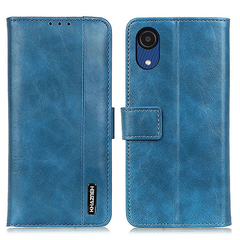 Handytasche Stand Schutzhülle Flip Leder Hülle M11L für Samsung Galaxy A03 Core Blau