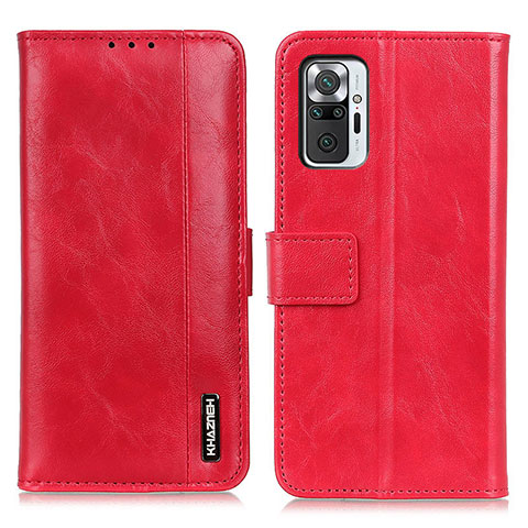 Handytasche Stand Schutzhülle Flip Leder Hülle M11L für Xiaomi Redmi Note 10 Pro 4G Rot
