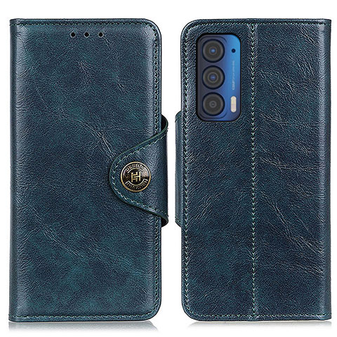 Handytasche Stand Schutzhülle Flip Leder Hülle M12L für Motorola Moto Edge (2021) 5G Blau