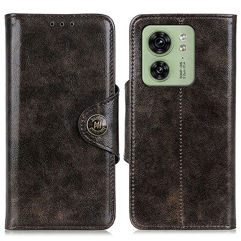 Handytasche Stand Schutzhülle Flip Leder Hülle M12L für Motorola Moto Edge (2023) 5G Bronze