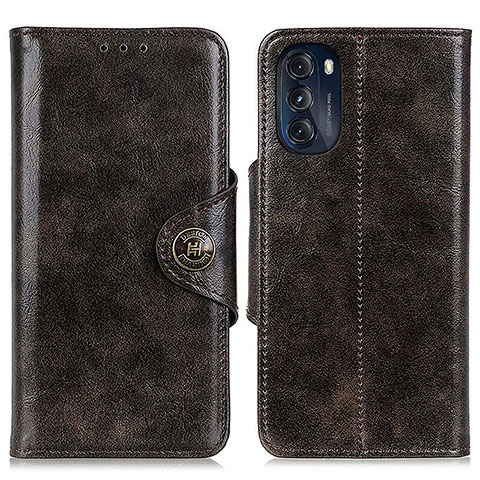 Handytasche Stand Schutzhülle Flip Leder Hülle M12L für Motorola Moto G 5G (2022) Bronze