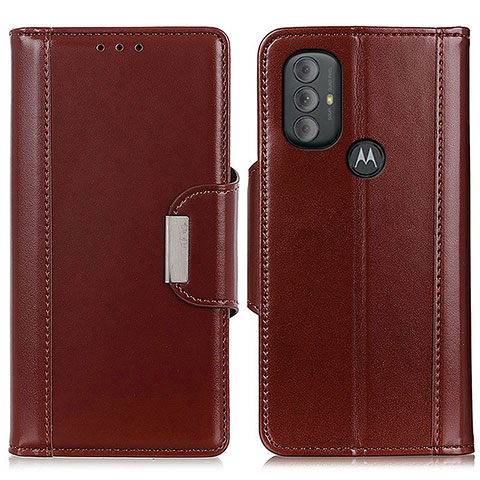 Handytasche Stand Schutzhülle Flip Leder Hülle M12L für Motorola Moto G Play (2023) Braun