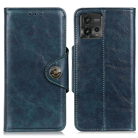 Handytasche Stand Schutzhülle Flip Leder Hülle M12L für Motorola Moto G72 Blau