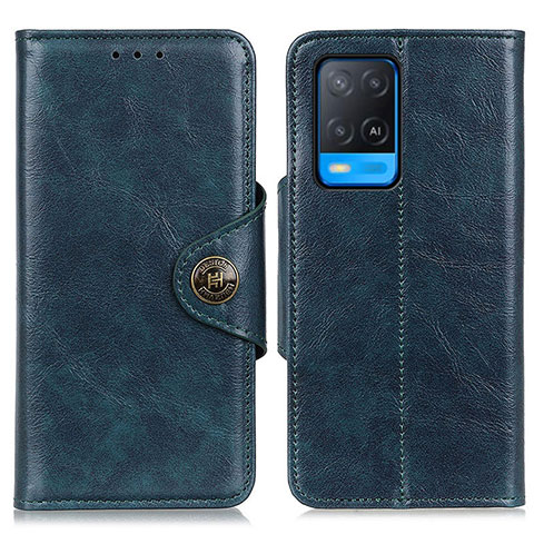 Handytasche Stand Schutzhülle Flip Leder Hülle M12L für Oppo A54 4G Blau