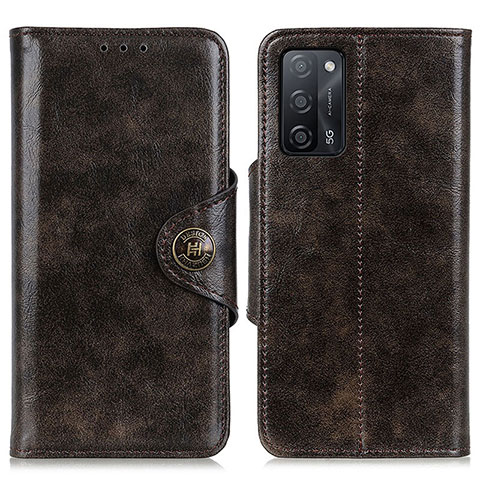 Handytasche Stand Schutzhülle Flip Leder Hülle M12L für Oppo A55 5G Bronze