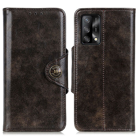 Handytasche Stand Schutzhülle Flip Leder Hülle M12L für Oppo F19s Braun