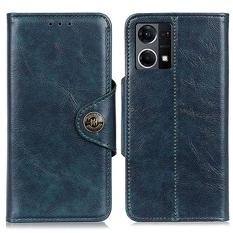 Handytasche Stand Schutzhülle Flip Leder Hülle M12L für Oppo F21 Pro 4G Blau