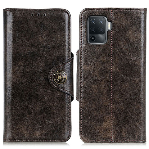 Handytasche Stand Schutzhülle Flip Leder Hülle M12L für Oppo Reno5 F Bronze