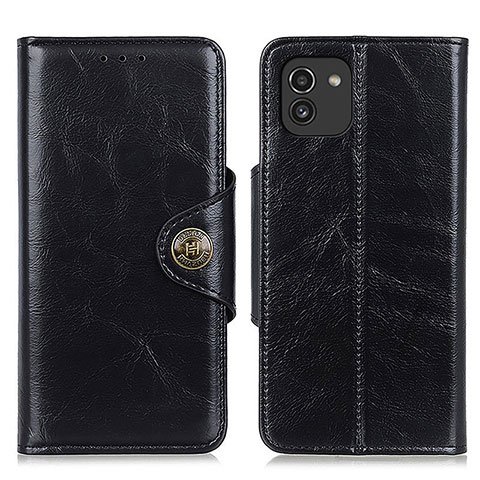 Handytasche Stand Schutzhülle Flip Leder Hülle M12L für Samsung Galaxy A03 Schwarz