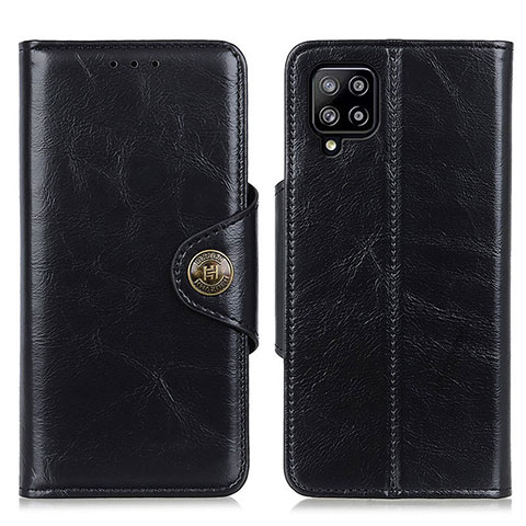 Handytasche Stand Schutzhülle Flip Leder Hülle M12L für Samsung Galaxy A22 4G Schwarz