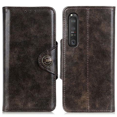 Handytasche Stand Schutzhülle Flip Leder Hülle M12L für Sony Xperia 1 III Bronze