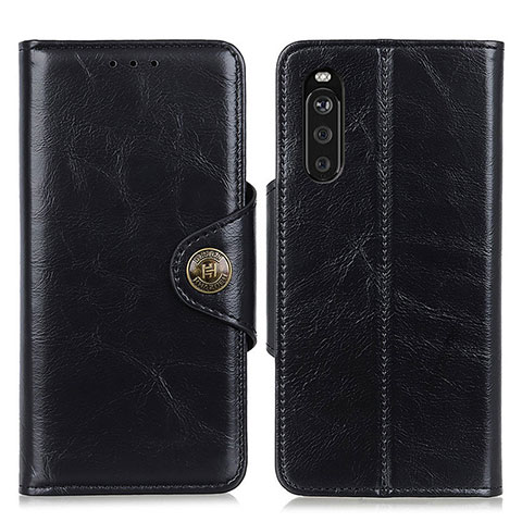 Handytasche Stand Schutzhülle Flip Leder Hülle M12L für Sony Xperia 10 III Lite Schwarz