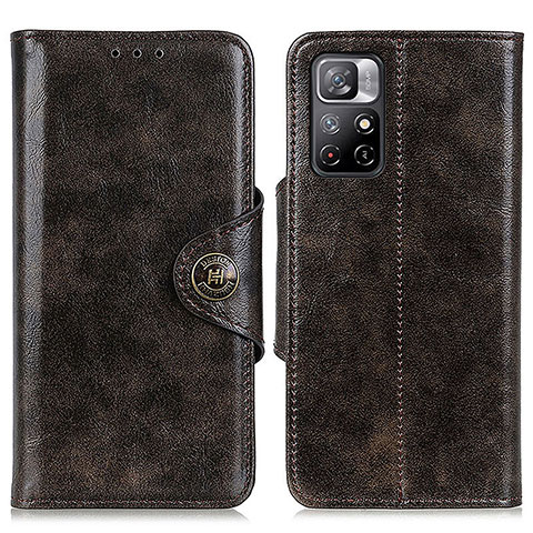 Handytasche Stand Schutzhülle Flip Leder Hülle M12L für Xiaomi Redmi Note 11 5G Bronze