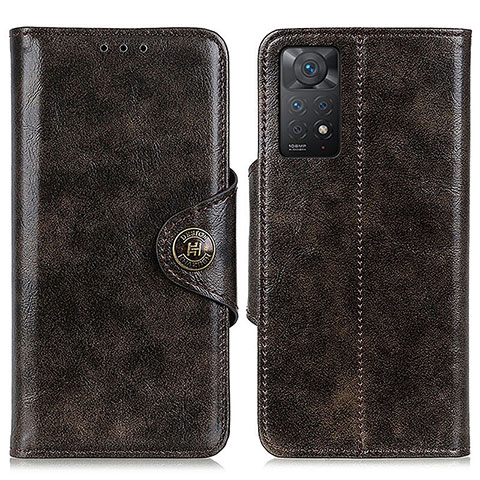 Handytasche Stand Schutzhülle Flip Leder Hülle M12L für Xiaomi Redmi Note 11 Pro 4G Bronze