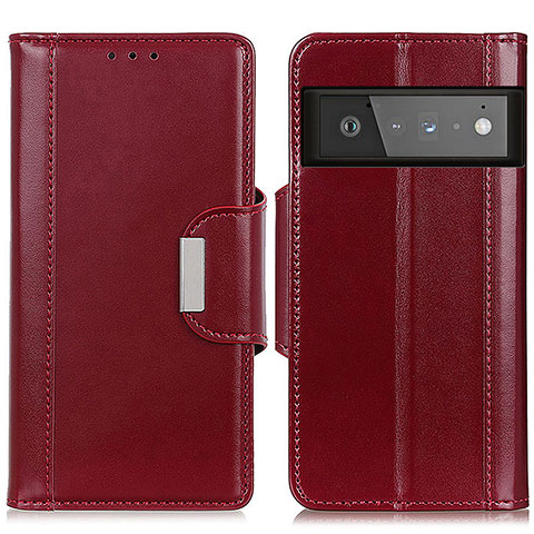 Handytasche Stand Schutzhülle Flip Leder Hülle M13L für Google Pixel 6 Pro 5G Rot