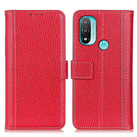 Handytasche Stand Schutzhülle Flip Leder Hülle M13L für Motorola Moto E20 Rot