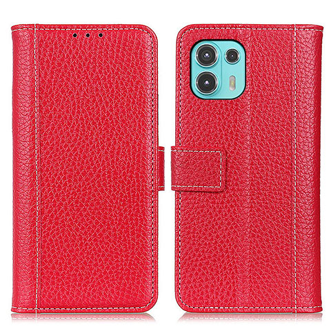 Handytasche Stand Schutzhülle Flip Leder Hülle M13L für Motorola Moto Edge 20 Lite 5G Rot