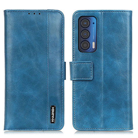 Handytasche Stand Schutzhülle Flip Leder Hülle M13L für Motorola Moto Edge (2021) 5G Blau