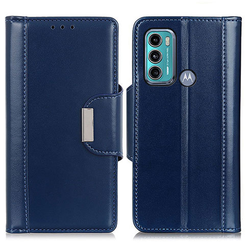 Handytasche Stand Schutzhülle Flip Leder Hülle M13L für Motorola Moto G40 Fusion Blau