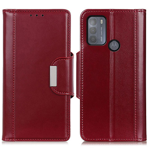 Handytasche Stand Schutzhülle Flip Leder Hülle M13L für Motorola Moto G50 Rot