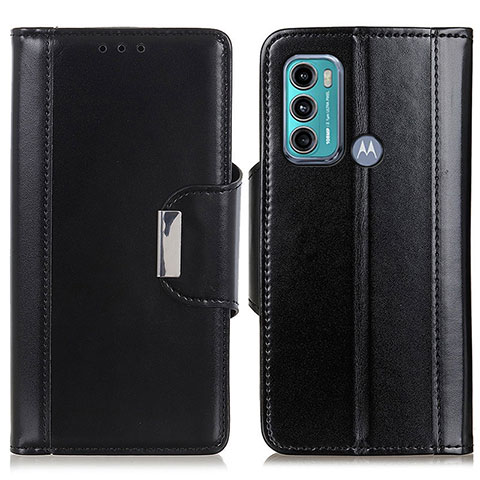 Handytasche Stand Schutzhülle Flip Leder Hülle M13L für Motorola Moto G60 Schwarz