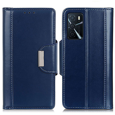 Handytasche Stand Schutzhülle Flip Leder Hülle M13L für Oppo A16s Blau