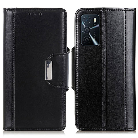 Handytasche Stand Schutzhülle Flip Leder Hülle M13L für Oppo A16s Schwarz