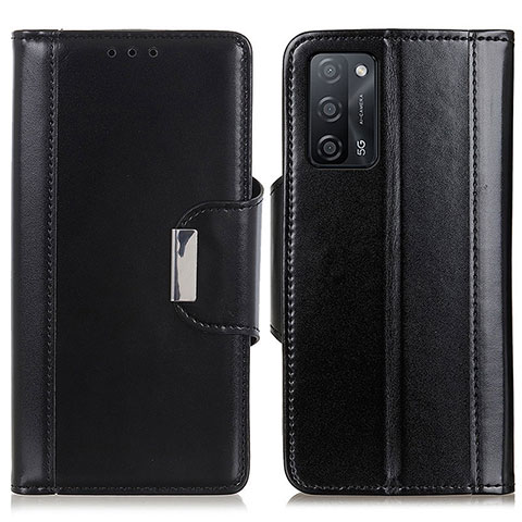 Handytasche Stand Schutzhülle Flip Leder Hülle M13L für Oppo A56 5G Schwarz