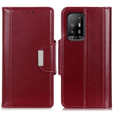 Handytasche Stand Schutzhülle Flip Leder Hülle M13L für Oppo A95 5G Rot