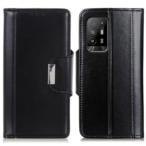 Handytasche Stand Schutzhülle Flip Leder Hülle M13L für Oppo A95 5G Schwarz