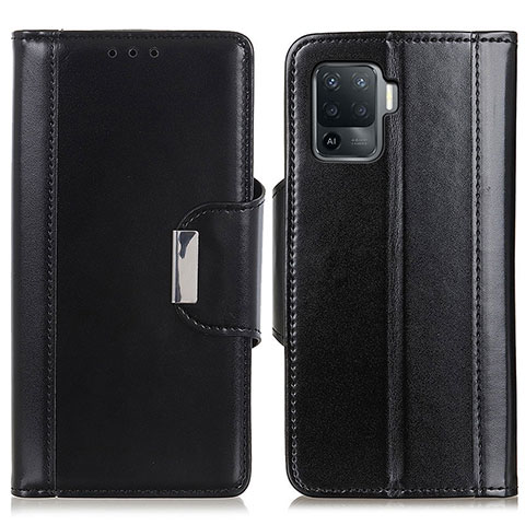 Handytasche Stand Schutzhülle Flip Leder Hülle M13L für Oppo Reno5 F Schwarz