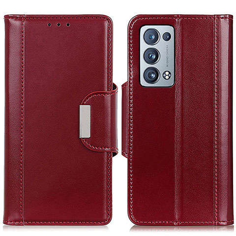 Handytasche Stand Schutzhülle Flip Leder Hülle M13L für Oppo Reno6 Pro 5G Rot