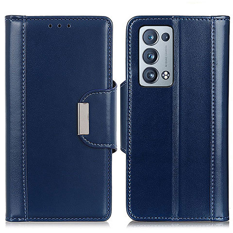 Handytasche Stand Schutzhülle Flip Leder Hülle M13L für Oppo Reno6 Pro+ Plus 5G Blau