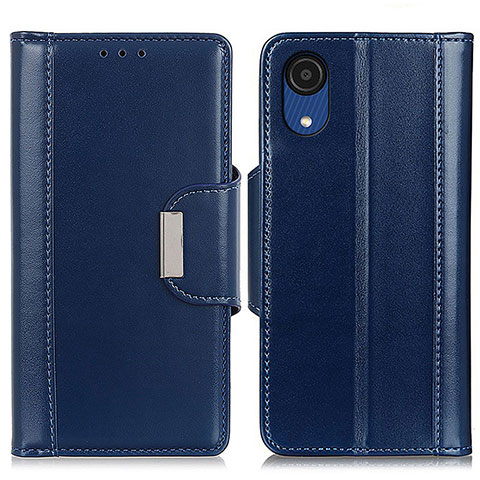 Handytasche Stand Schutzhülle Flip Leder Hülle M13L für Samsung Galaxy A03 Core Blau