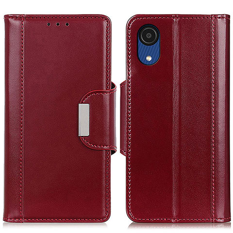 Handytasche Stand Schutzhülle Flip Leder Hülle M13L für Samsung Galaxy A03 Core Rot