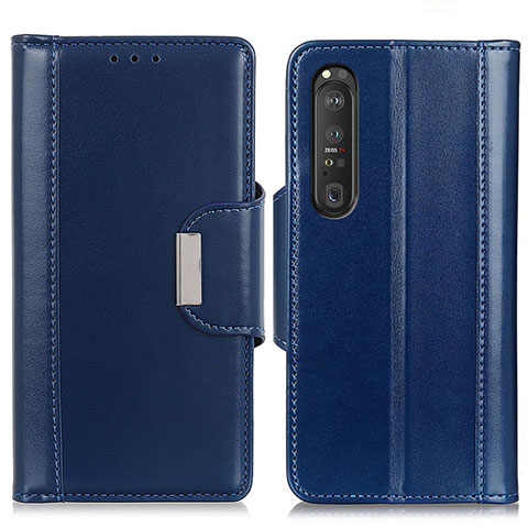 Handytasche Stand Schutzhülle Flip Leder Hülle M13L für Sony Xperia 1 III Blau