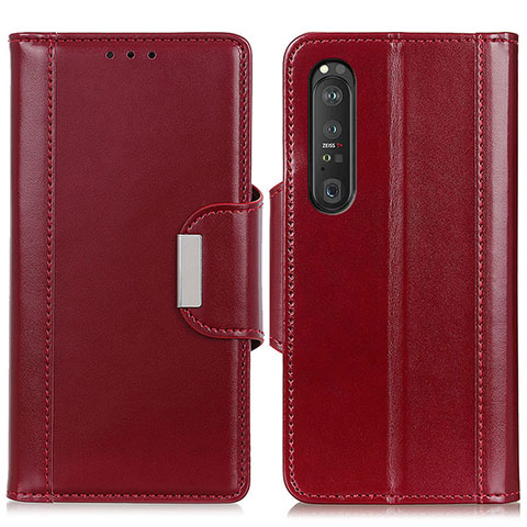 Handytasche Stand Schutzhülle Flip Leder Hülle M13L für Sony Xperia 1 III Rot