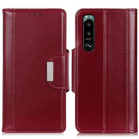 Handytasche Stand Schutzhülle Flip Leder Hülle M13L für Sony Xperia 5 III Rot