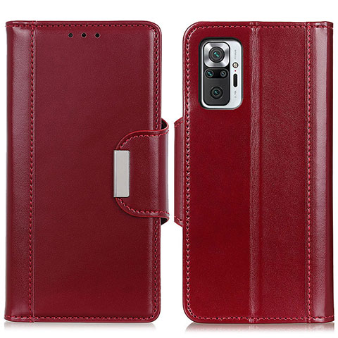 Handytasche Stand Schutzhülle Flip Leder Hülle M13L für Xiaomi Redmi Note 10 Pro 4G Rot