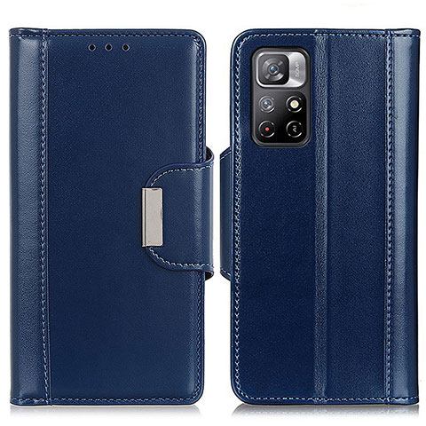 Handytasche Stand Schutzhülle Flip Leder Hülle M13L für Xiaomi Redmi Note 11 5G Blau